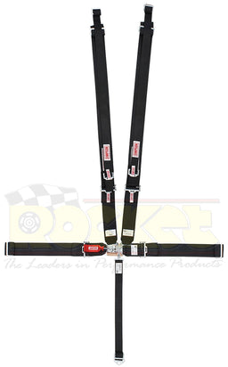 Simpson Black 55" Latch & Link, Pull Down, Wrap Around Bar Mount 5 Point Dual Harness For HANS Device SI29064BK-HD Autofit