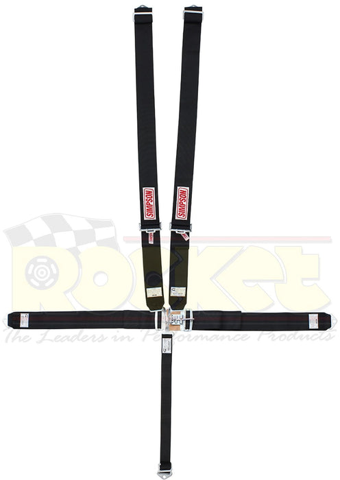 SIMPSON Black 62" Latch & Link, Pull Down, Bolt In 5 Point Latch F/X Harness SI29073BK Autofit