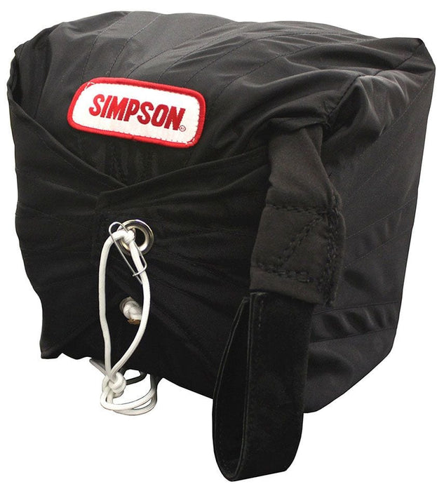 SIMPSON Black Chute With Black Nylon Pack, Up To 200 mph 10' Sky Jacker Drag Chute SI42020BK Autofit