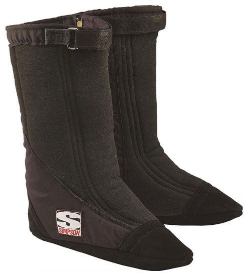 Simpson Black SFI-20, Medium-Large Suit TF/FC Shoe size 8-1/2 To 10 Drag Boot "Holeshot" SI37021ML Autofit