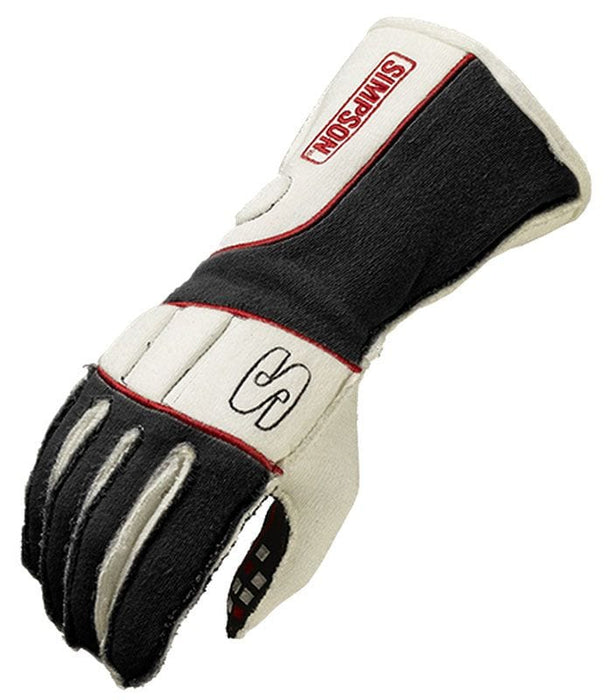SIMPSON Black/White, Medium, SFI 3.3/5 Vortex Glove SIVRMK Autofit