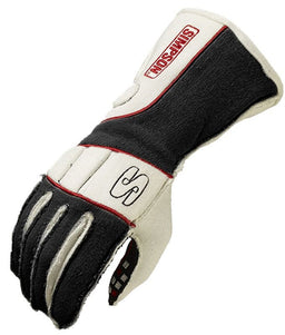 SIMPSON Black/White, Small, SFI 3.3/5 Vortex Glove SIVRSK Autofit
