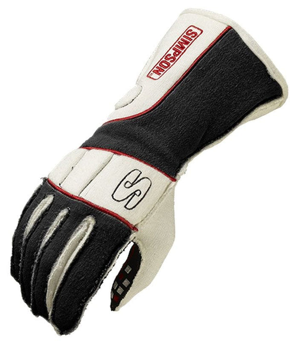SIMPSON Black/White, Small, SFI 3.3/5 Vortex Glove SIVRSK Autofit