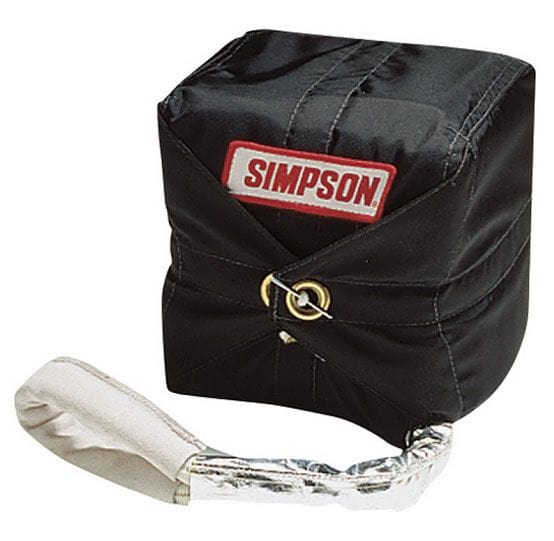 SIMPSON Blue Chute With Black Nylon Pack, Up To 200 mph 10' Sky Jacker Drag Chute SI42020BL Autofit