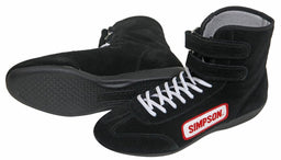 SIMPSON Size 11 Black, SFI Approved High Top Driving Shoe SI28110BK Autofit
