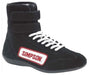 SIMPSON Size 12 Black, SFI Approved High Top Driving Shoe SI28120BK Autofit