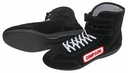 SIMPSON Size 12 Black, SFI Approved High Top Driving Shoe SI28120BK Autofit