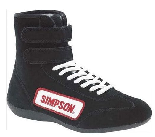 SIMPSON Size 7 Black, SFI Approved High Top Driving Shoe SI28700BK Autofit
