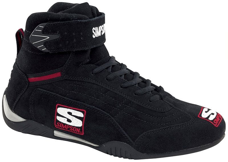 SIMPSON Size 8, Black, SFI.3.3/5 Approved Adrenaline Racing Shoes SIAD800BK Autofit