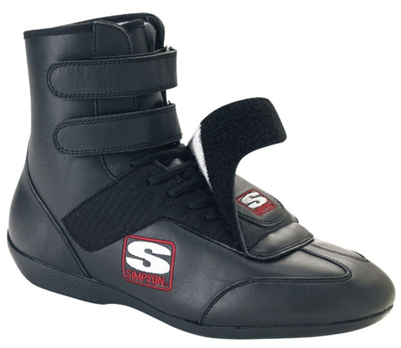 SIMPSON Size 8, Black, SFI Approved Stealth Sprint Driving Shoe SISP800BK Autofit