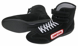 SIMPSON Size 9 Black, SFI Approved High Top Driving Shoe SI28900BK Autofit