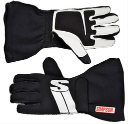 SIMPSON Small, Black, SFI.5 Impulse Racing Glove SIIMSK Autofit