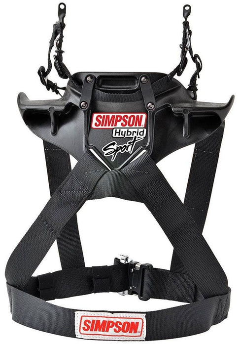 SIMPSON Small - Chest 36-40", Quick Release Sliding Tethers, SFI 38.1 Hybrid Sport - Head & Neck Restraint SI-HSSML11 Autofit