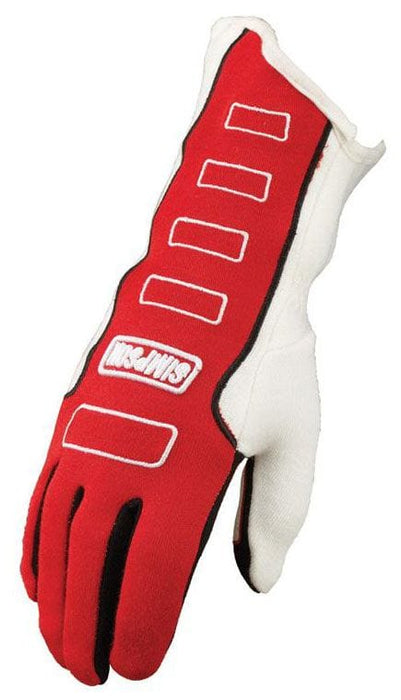 SIMPSON Small, Red, SFI & FIA Approved Competitor Glove SI21300SR Autofit