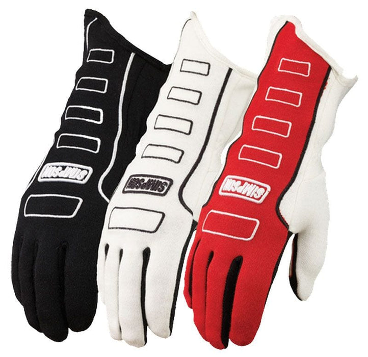 SIMPSON Small, White, SFI & FIA Approved Competitor Glove SI21300SW Autofit