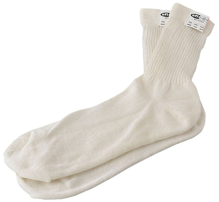 Simpson White Large (9 - 11), SFI 3.3 Nomex Socks SI23032L Autofit