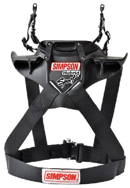 SIMPSON X-Large - Chest 48-52", Sliding Tethers With No Post, FIA Approved 88 Hybrid Sport - Head & Neck Restraint SI-HSXLG11PA-FIA Autofit