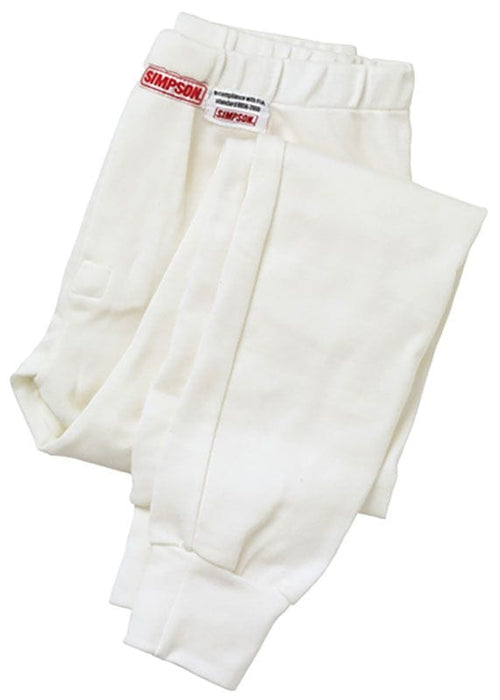 SIMPSON X-Large, Full Length White Pants, FIA Approved 7oz Nomex Soft Knit Pants SI20001X Autofit