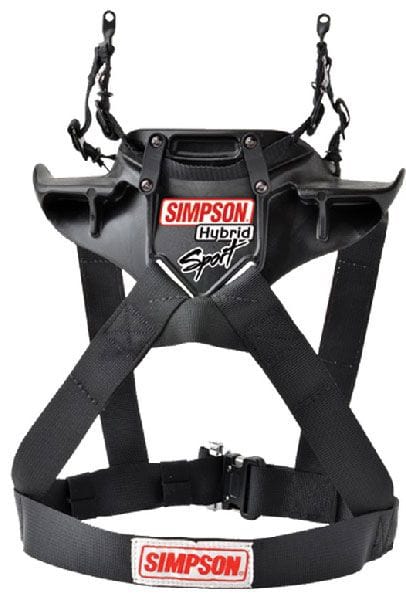 SIMPSON X-Small - Chest 32-36", Quick Release Sliding Tethers, SFI 38.1 Hybrid Sport - Head & Neck Restraint SI-HSXSM11 Autofit