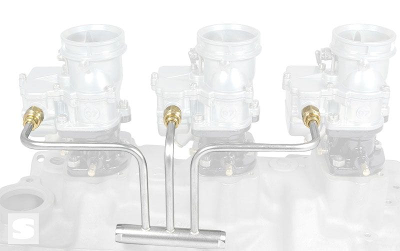 STROMBERG Big Bore Suit SB Chev With 3x2 Stromberg 97 Carburettors S/S Fuel Line Kit STROM9146-BIG Autofit