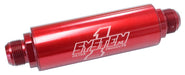 SYSTEMONE 2-1/4" O.D x 9" Long. Heavyweight Nitro Style 1-1/4" Barb Ends, 75 Mi Billet In-Line Scavenge Oil Filter Red Anodized SY202-225716 Autofit