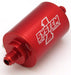 SYSTEMONE 2" O.D x 4-1/2" Long -6AN Ends. 30 Micron Pro Street Billet In-Line Fuel Filter Red Anodized SY200-201406 Autofit