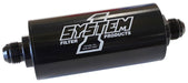 SYSTEMONE Black Finish Medium Inline Billet Fuel Filter -6 End, 6" Long, 2" Dia., 35 Micron SY201-20340 Autofit