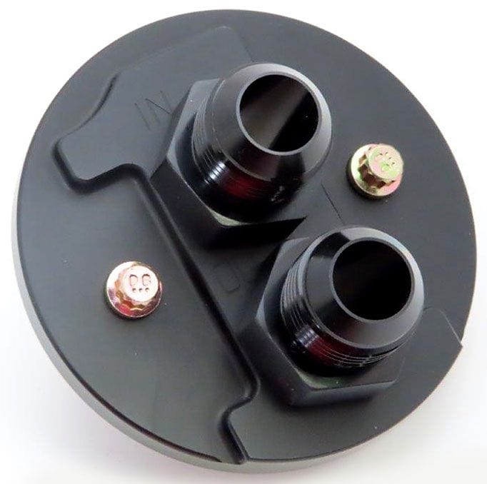 SYSTEMONE Chev Billet Block Adapter -12 Male Gen IV & Earlier, Black SY228-90556-12B Autofit