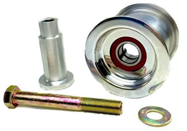 TBS 4" O.D x 2" Wide x 1-3/4" Length, Polished Idler Puller Assembly B4102 Autofit