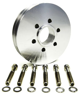 TBS Suit BB Chev With 6-Bolt Hub, 2V, Polished Accessory V-Pulley B4222 Autofit