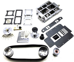 TBS Suit SB Chev, 2V Accessory, Large Port, Polished 8-71 Blower Drive Kit - Front Offset B2626 Autofit