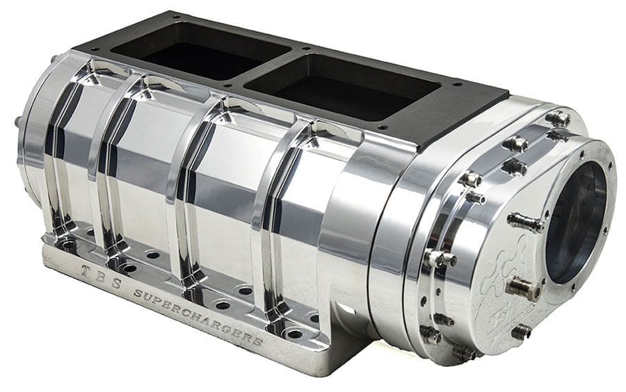 TBS With Front Offset & 3-Lobe Billet High-Helix Rotors, Polished Billet 8-71 Blower B2220 Autofit