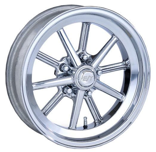 TEAM3 10 Spoke, 15" x 4.5" x 2-3/8" BS With 5 x 4.5" BC 1 Piece E-T Gasser Polished Rim ET54XP45 Autofit