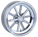 TEAM3 10 Spoke, 15" x 4.5" x 2-3/8" BS With 5 x 4.5" BC 1 Piece E-T Gasser Polished Rim ET54XP45 Autofit