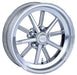 TEAM3 10 Spoke, 15" x 6" x 3-3/4" BS With 5 x 4.5" BC 1 Piece E-T Gasser Polished Rim ET56XPP45 Autofit