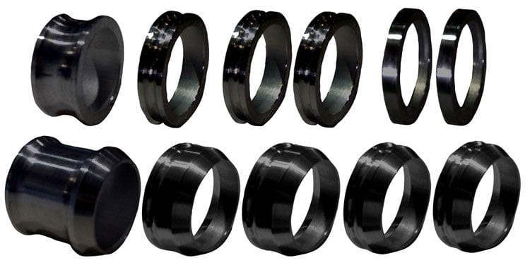 TRIPLEXXX 11-Piece Kit 600 Axle Spacer Kit, Black TXRC-600-SU0453B Autofit