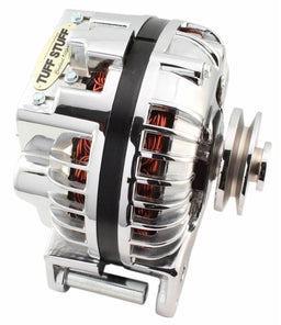 TUFFSTUFF 100 AMP, 1 Wire, Internal Regulator, Single V Groove Pulley Chrome Chrysler Alternator TUF8509RDSP Autofit