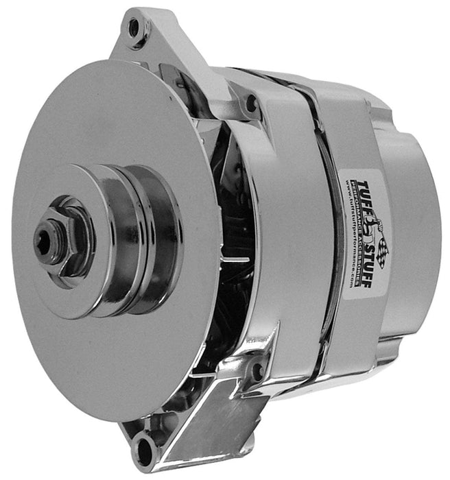 TUFFSTUFF 100 AMP, 1 Wire, Internal Regulator, Single V Groove Pulley Polished GM 10SI Style Alternator TUF7127NDP Autofit