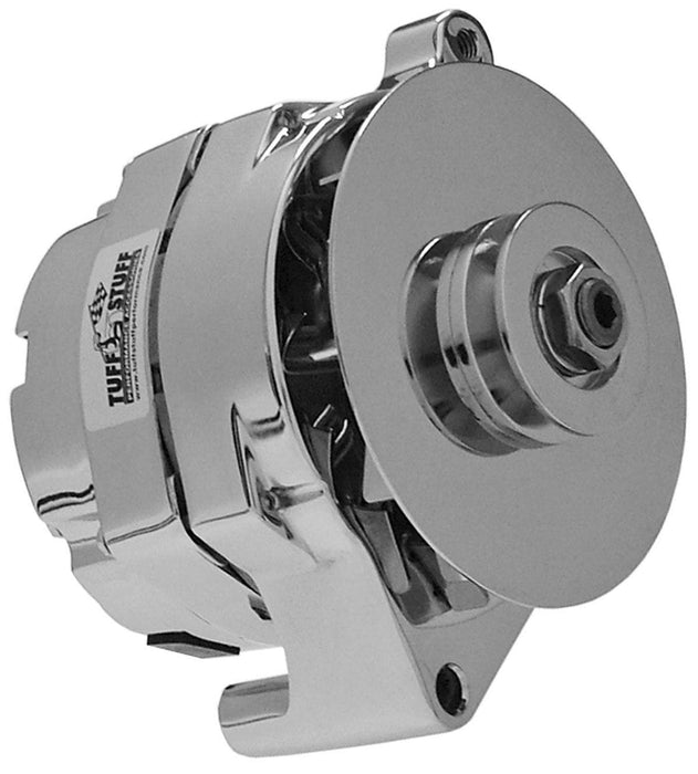 TUFFSTUFF 100 AMP, OEM Wire, External Regulator, Single V Groove Pulley Chrome Ford Alternator TUF7078NC Autofit