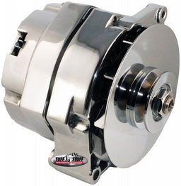 TUFFSTUFF 100 AMP, OEM Wire, External Regulator, Single V Groove Pulley Chrome GM 10DN Style Alternator TUF7102NC Autofit