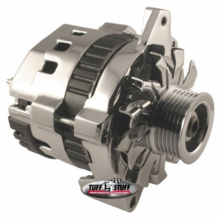 TUFFSTUFF 120 Amp, 1-Wire, serpentine 6 Groove Pulley Chrome GM Mini Alternator TUF7937A6G Autofit