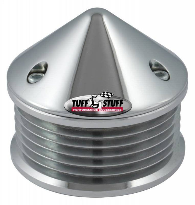 TUFFSTUFF 6-Groove Serpentine Chrome Bullet Nose Alternator Pulley TUF7653A Autofit