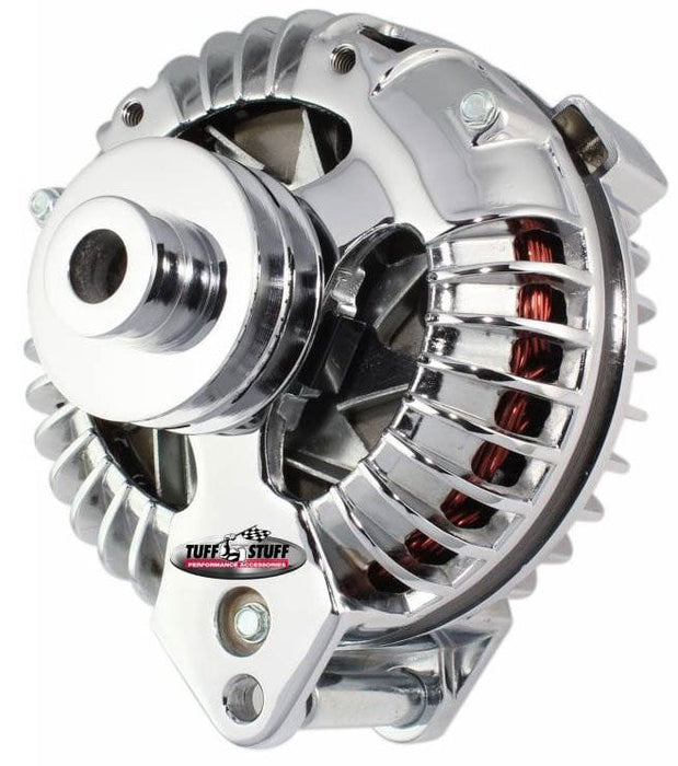 TUFFSTUFF 60 AMP, 1 Wire, Internal Regulator, Dual V Groove Pulley Chrome Chrysler Alternator TUF8509RBDP Autofit