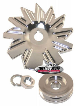 TUFFSTUFF Single V-Groove Chrome Alternator Fan & Pulley TUF7600A Autofit