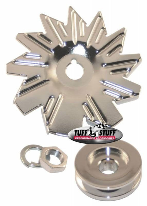 TUFFSTUFF Single V-Groove Chrome Alternator Fan & Pulley TUF7600A Autofit