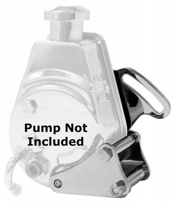 TUFFSTUFF Suit BB Chev With Long Pump, L/H Lower mount Saginaw Power Steer Pump Bracket - Chrome TUF6507A Autofit