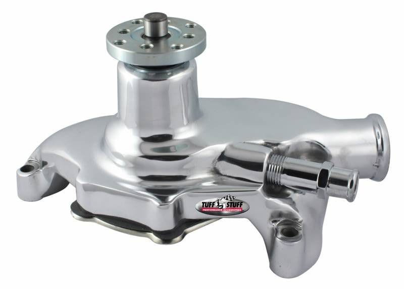 TUFFSTUFF Suit S/B Chev 262-400 Platinum SuperCool Alloy High Flow Short Water Pump, Chrome Finish TUF1394NA Autofit