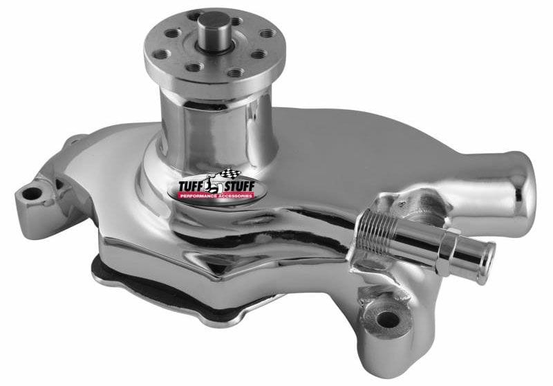 Tuffstuff Suit S/B Chev 262-400 SuperCool High Flow Cast Short Water Pump, Chrome Finish TUF1354NB Autofit