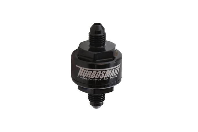 Turbosmart Turbosmart Billet Turbo Oil Feed Filter 44um AN-3 - Black Billet Turbo Oil Feed Filter 44UM, -3AN, Black TS-0804-1001 Autofit