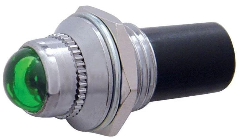 UPI 3/8" Mini 12V Pilot Dash Lamp Warning Light, Green UP40053 Autofit